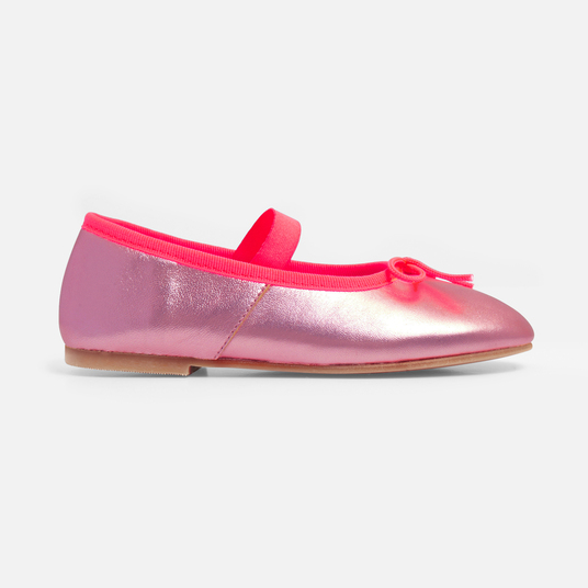 Ballerine in pelle metallizzata