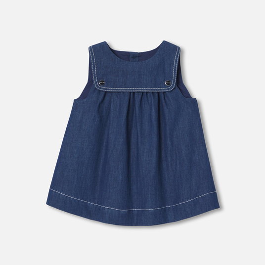 Abito scamiciato in denim leggero bimba