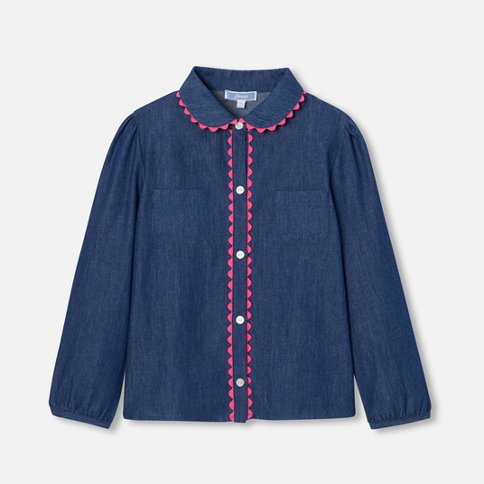 Blusa in jeans bambina