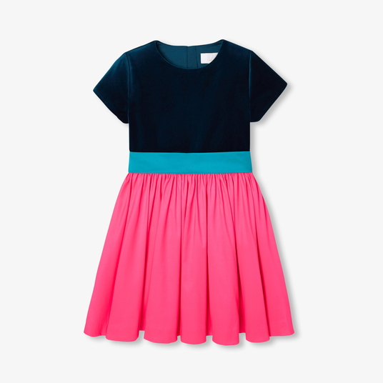 Abito color block bambina